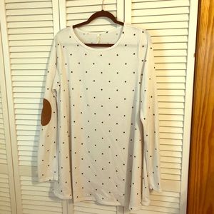 Sweater with Sueded Elbow Patches